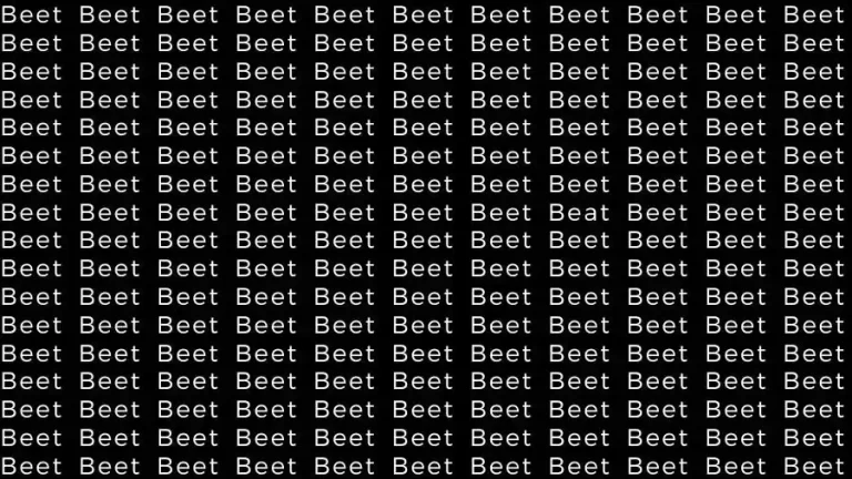 Observation Skills Test: If you have Hawk Eyes find the Word Beat among Beet in 08 Secs