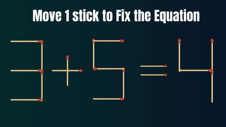 Only a Genius can Solve this Matchstick Brain Teaser Puzzle in 15 Secs