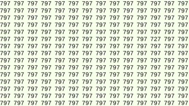 Optical Illusion Brain Test: If you have sharp eyes find 727 among 797 in 10 Seconds?