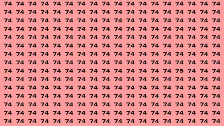 Observation Brain Test: If you have Hawk Eyes Find the Number 75 among 74 in 15 Secs