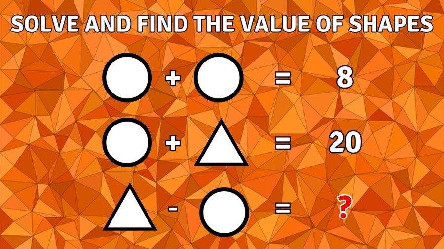 Brain Teaser for Genius Minds: Solve and Find the Value of Shapes
