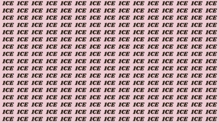 Brain Teaser: If you have Hawk Eyes Find the Word Ice In 20 Secs