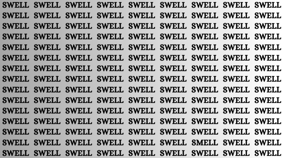 Brain Test: If you have Hawk Eyes Find the Word Smell among Swell in 15 Secs
