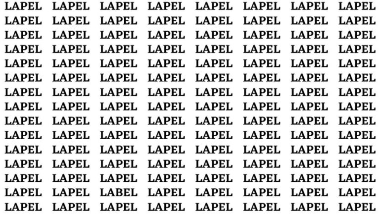 Brain Teaser: If you have Eagle Eyes Find the Word Label in 13 Secs