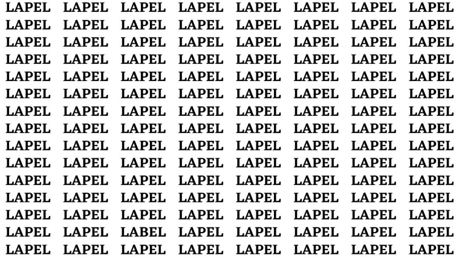 Brain Teaser: If you have Eagle Eyes Find the Word Label in 13 Secs