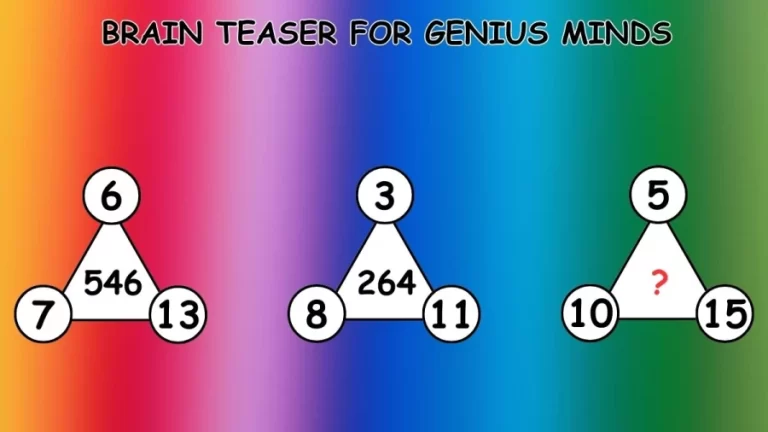 Brain Teaser for Genius Minds: Find the Missing Number in this Tricky Puzzle