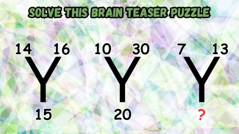 Only a Genius can Solve this Brain Teaser Puzzle in 30 Secs