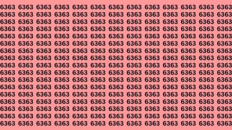 Optical Illusion: If you Hawks Eyes find the Number 6368 among 6363 in 13 seconds?