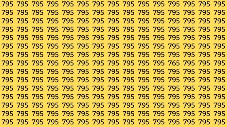 Optical Illusion Test: Can you find the Number 765 among 795 in 10 Seconds?