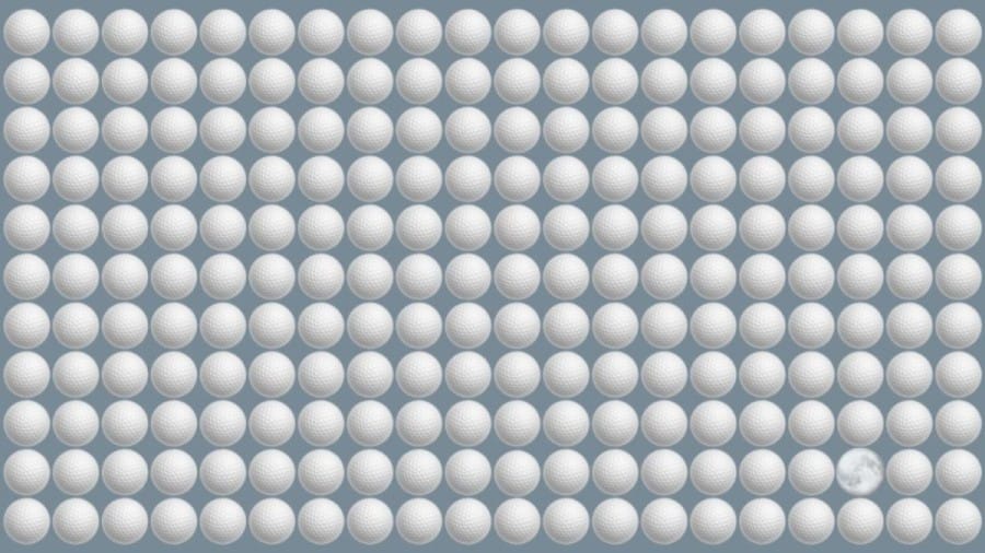 Optical Illusion Challenge: Can you identify the Moon among the Golf Balls within 10 Seconds?
