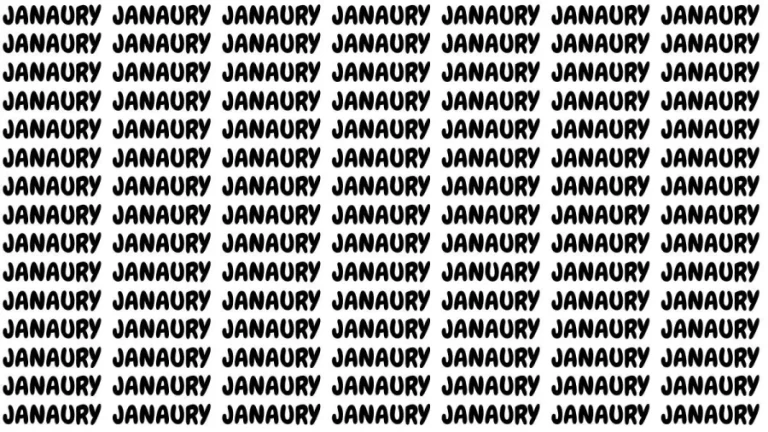Brain Teaser: If You Have Eagle Eyes Find The Word January In 20 Secs