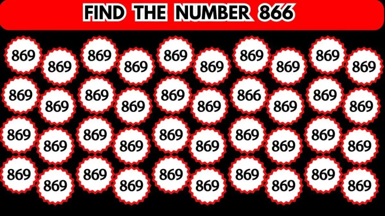 Optical Illusion: If You Have Eagle Eyes Find the Number 866 in 10 Seconds